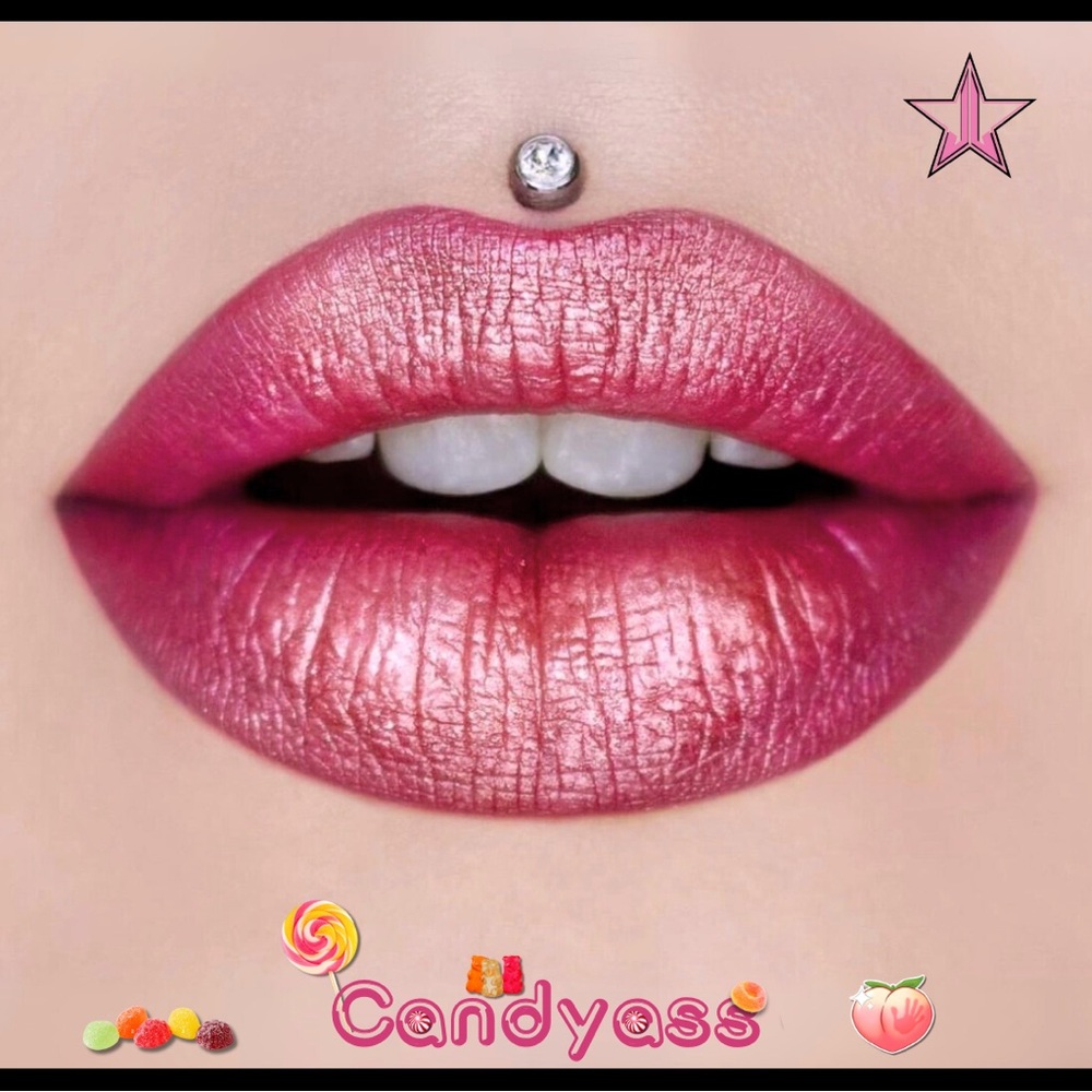 Jeffree Star | ‘Candy*ss’ Velour Liquid Lipstick | NiB metallic pink bling, HtF